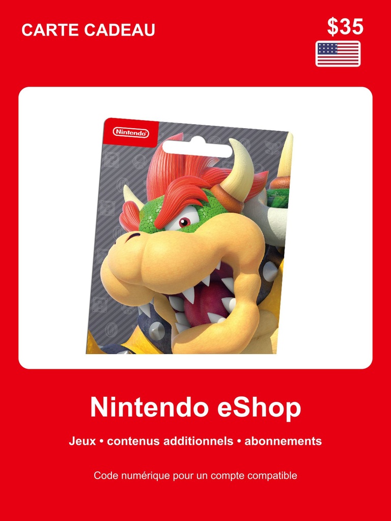 [EZPIN-US-NINTENDO-035] Carte Nintendo eShop 35 $