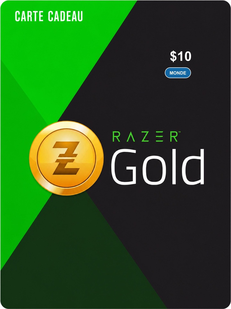 [EZPIN-GLB-RAZER-010] Carte Razer Gold 10 $