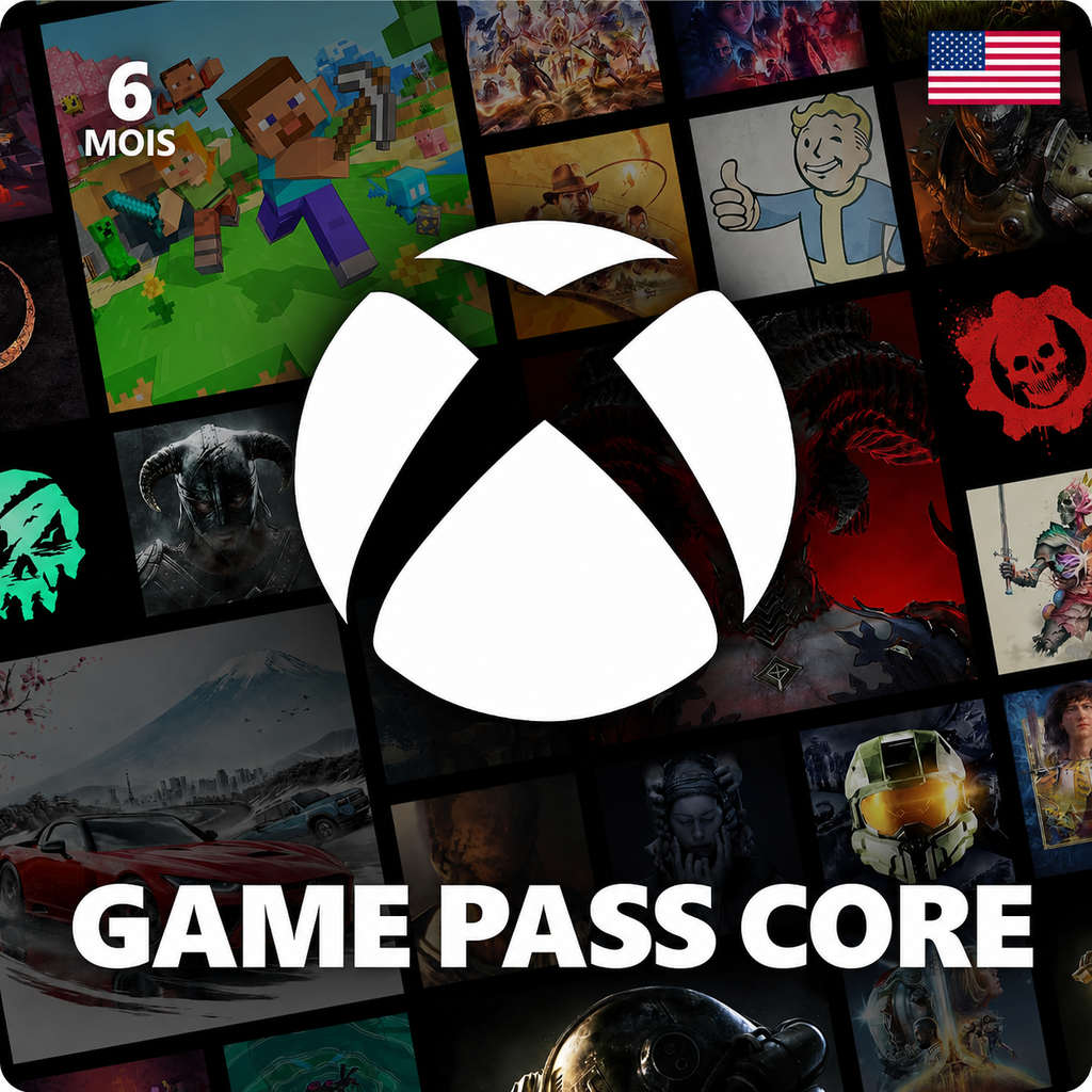 [EZPIN-US-GAMEPASS-CORE-6M] Xbox Game Pass Core 6 mois