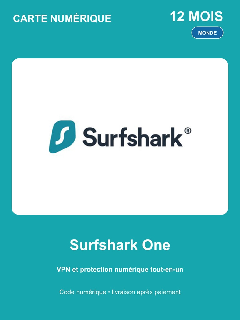 [EZPIN-GLB-SURFSHARK-ONE-12M] Surfshark One 12 mois
