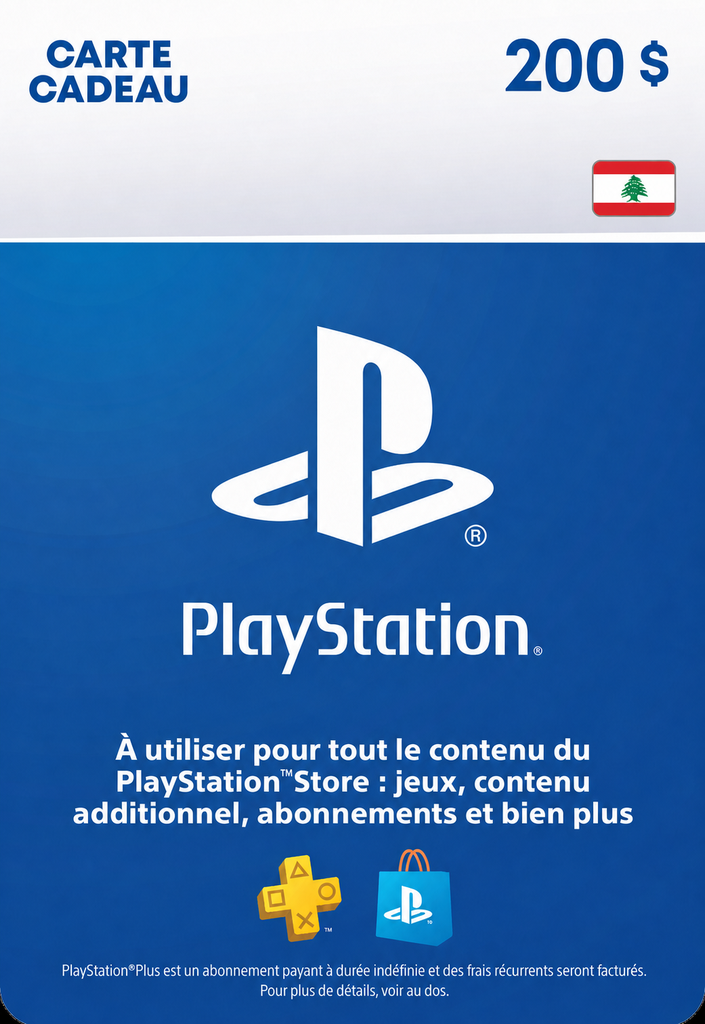 [EZPIN-LB-PSN-200] Carte PlayStation Store 200 USD (Liban)