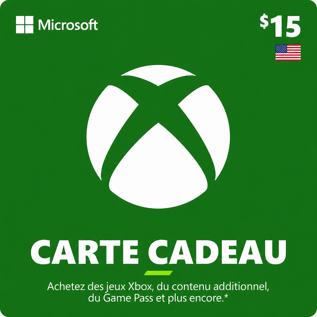 [EZPIN-US-XBOX-015] Carte Xbox 15 $
