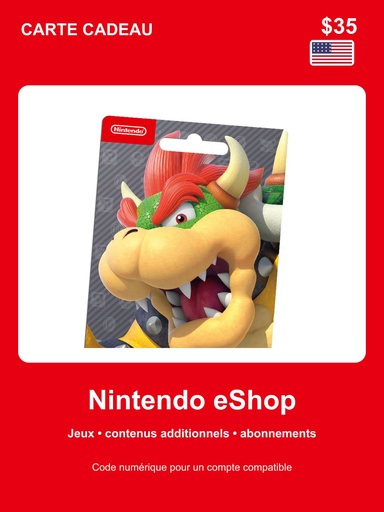Carte Nintendo eShop 35 $