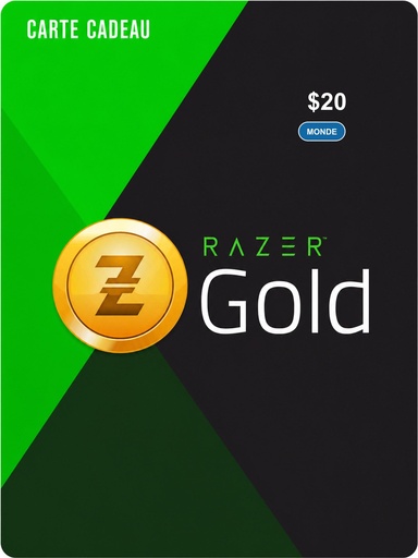 Carte Razer Gold 20 $