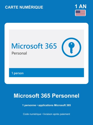 Microsoft 365 Personnel 1 an