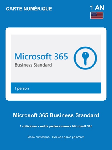 Microsoft 365 Business Standard 1 an