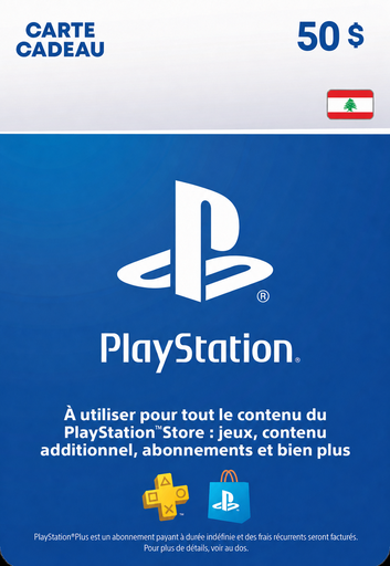 Carte PlayStation Store 50 USD (Liban)