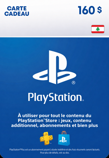 Carte PlayStation Store 160 USD (Liban)